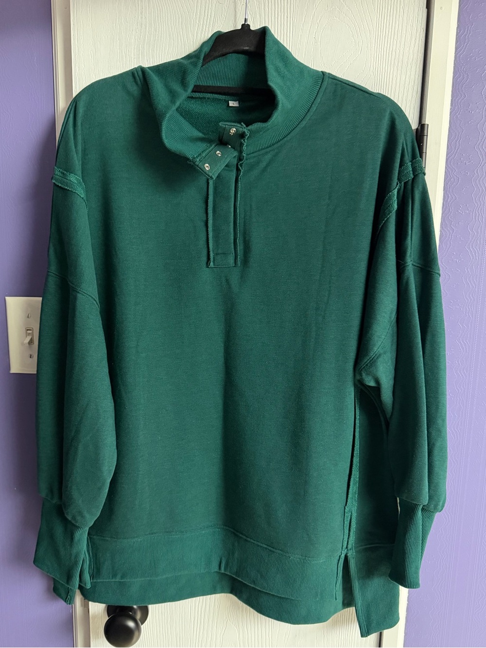 Women’s Button Up High Low Hem Pullover